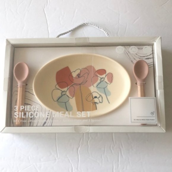 Nine by Walker Noble Studios 3 pc silicone Meal Set for toddler unbreakable - Picture 2 of 6